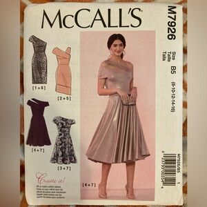 McCall's Elegant Dress Pattern - Silver